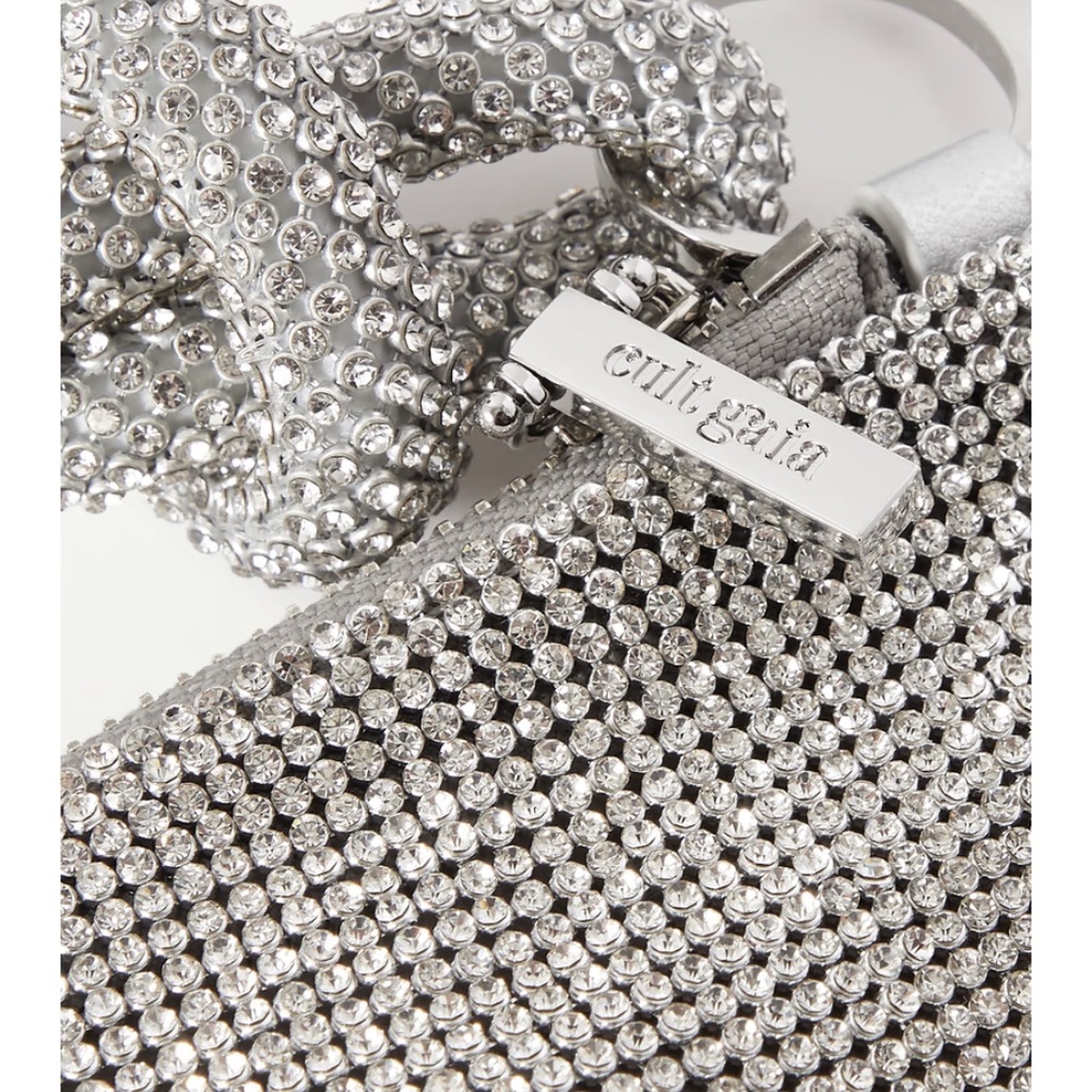 CULT GAIA Hera Nano Knotted Clear Rhinestone Mini Shoulder Bag - Picture 3 of 3
